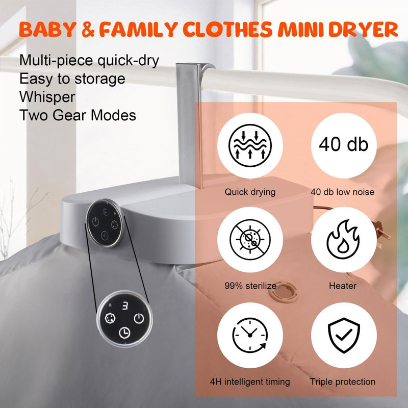 Mini Laundry Dryers with Timer Function