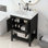 Meuble-lavabo élégant avec lavabo en céramique élégant