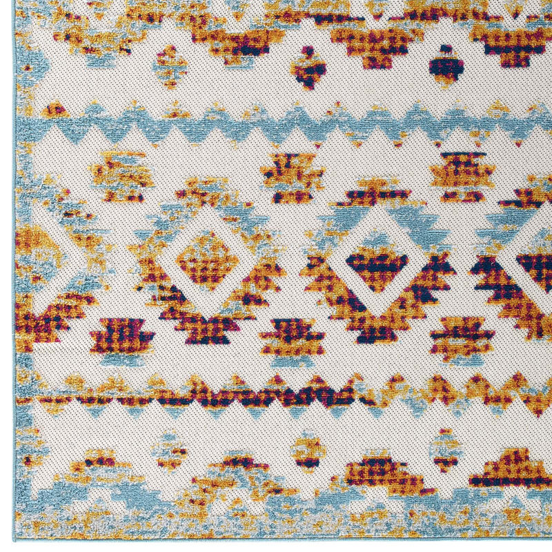 Takara Diamond Trellis 5'x8' Multicolor Indoor/Outdoor Rug