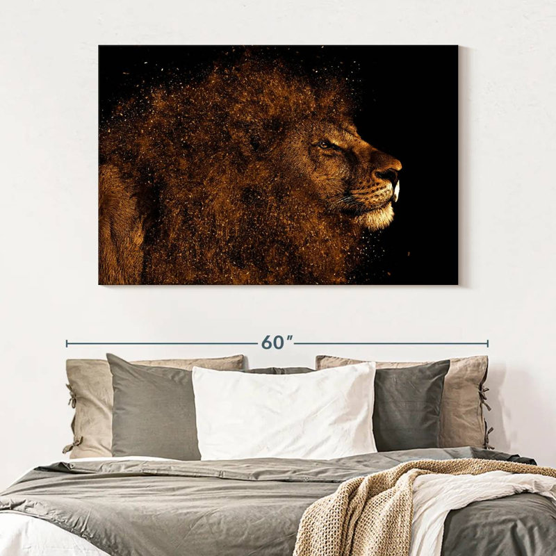 Brampt Marvelous Lion Head, 34" H x 51" W