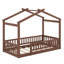 Structure de lit en bois avec clôture-158148379