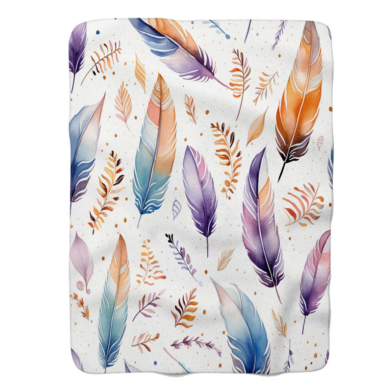 Vivid Boho - couverture sherpa de qualité supérieure 1 pièce, Lit simple