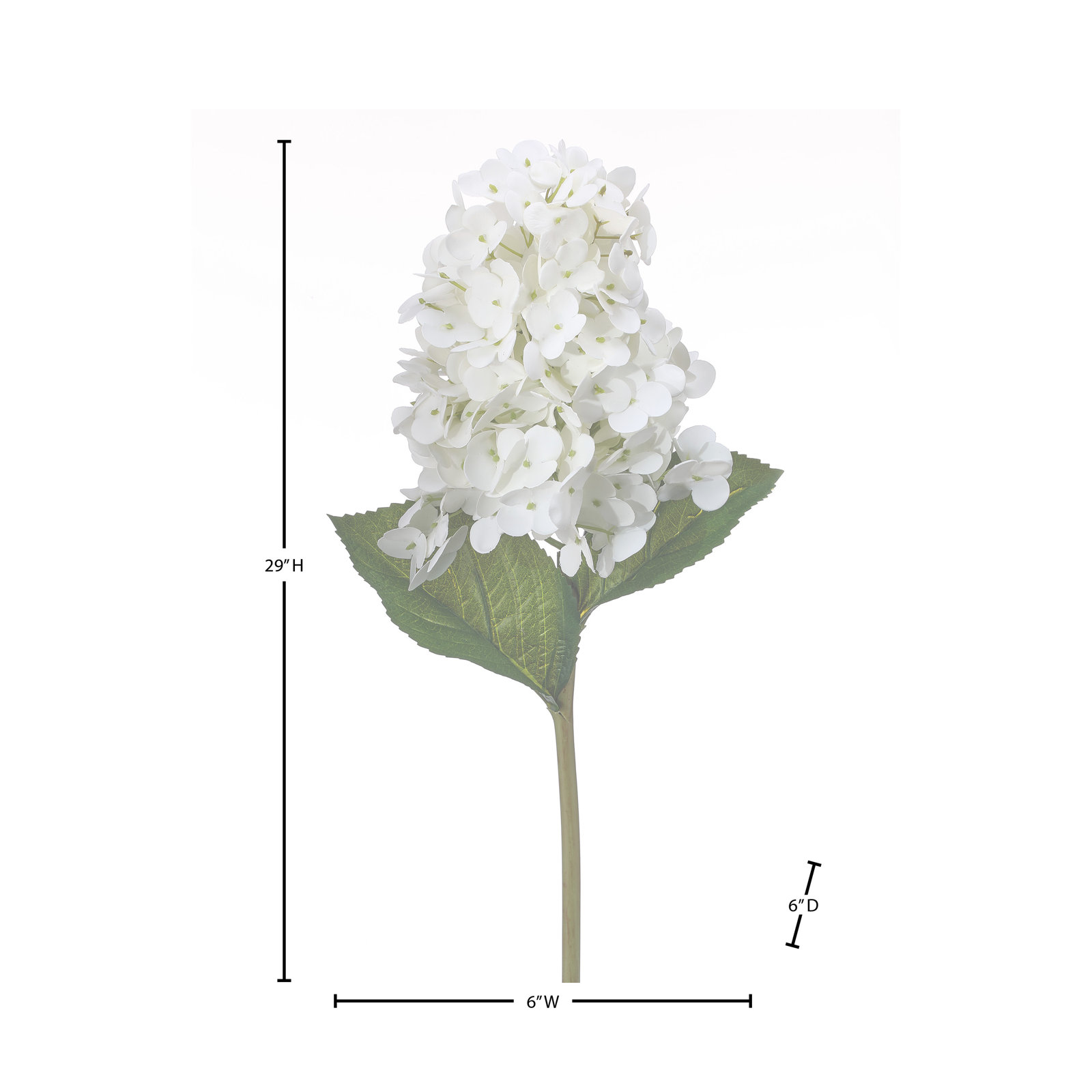 Cone Hydrangea Stems, White