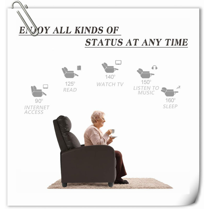 Faux Leather Massage Chair, Brown Faux Leather