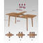 55.1''-70.8'' Extendable Dining Table with Tapered Legs for 4/6/8-847716420
