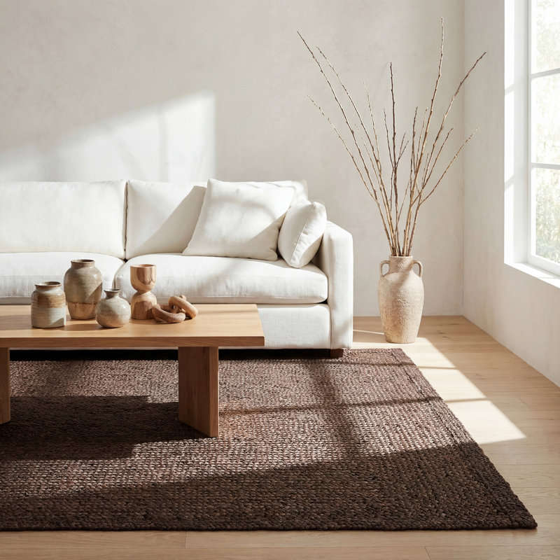 Thale Textured Handmade Jute Rug, Rectangle 8'6" x 11'6"