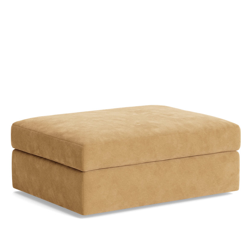 The OG Ottoman, Performance Velvet - Nutmeg