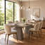 Table de salle à manger rectangulaire 71 "pour 6 à 8 personnes - table de cuisine moderne en bois avec pieds robustes et robustes, mobilier de salle à manger résistant aux égratignures, table grise Only)-2039059892