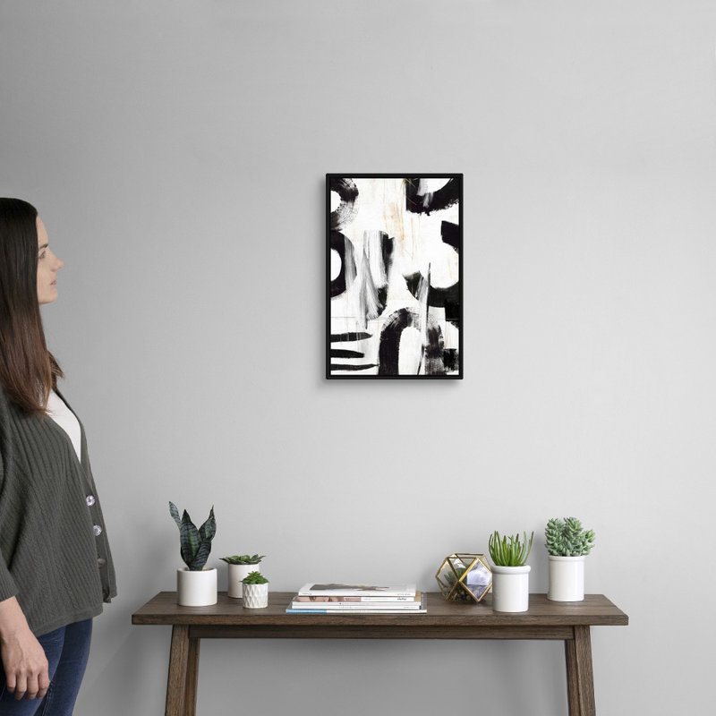 Reproduction d’art sur toile, "concept III" par PI studio, Cadre noir, H 20 po x l 14 po x P 1,75 po