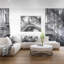 «Black and White View of Paris Eiffel Tower Cityscape», reproduction de photo sur toile tendue-18295529-33186825