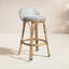 Tabouret de comptoir à dossier bas Ellie-1443711655