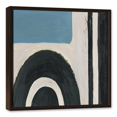 " Abstract Black And Blues " Painting Print