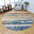 Hand Tufted Wool Eco-Friendly Round Area Rugs - Round, Multicolor, Abstract Modern Design, High Pile Thick Handmade Anti Skid Area Rugs for Living Room, Bed Room-1781571206