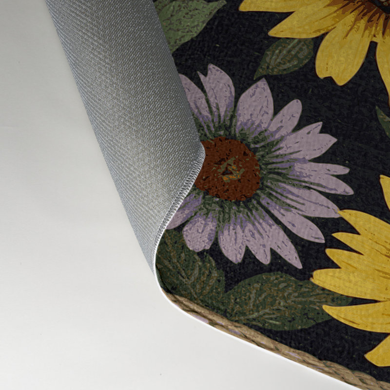 Tapis d'intérieur et d'extérieur brun Botanical, Rectangulaire 3 pi x 5 pi