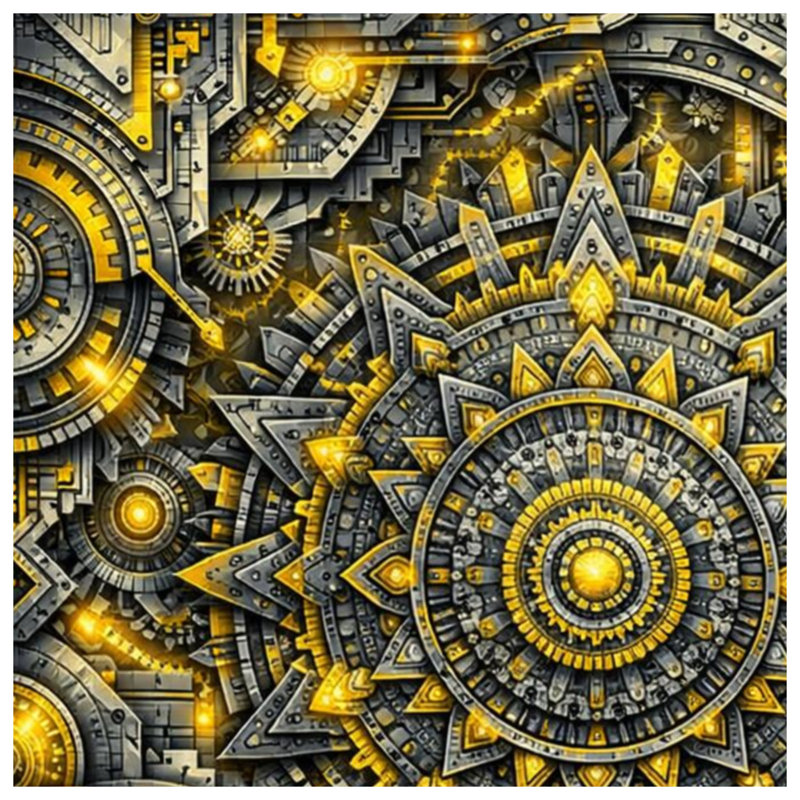 Couvertures complexes de mandala métalliques, 60 po L x 80 po H