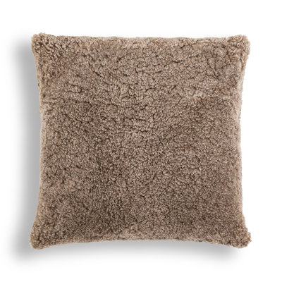 Toby Pillow-Taupe Shearling-14"X20"