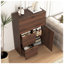 Armoire de bureau pliable en noyer avec tiroirs et tablettes de rangement - Organisateur de bureau à domicile peu encombrant