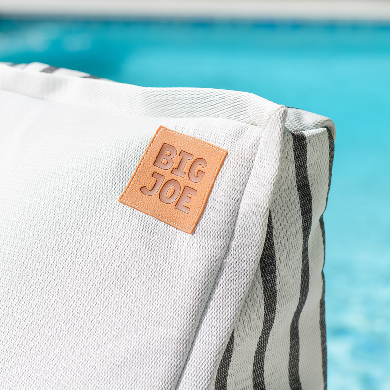 Big Joe Lux Sealander Pool Float and Patio Chair, No Inflation Needed, Black/White