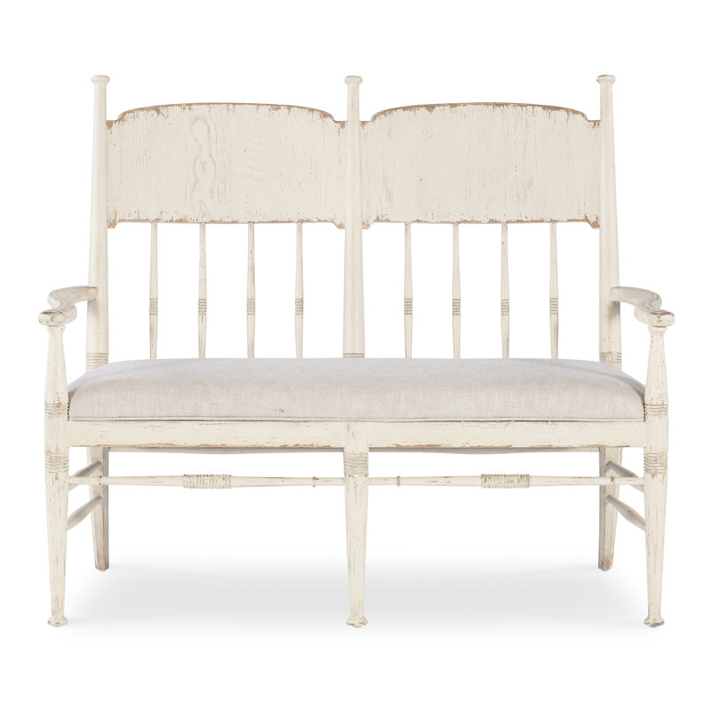 Banc rembourré en lin Alcy, Marguerite