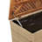 Acacia Steel/Solid Wood/Wicker Deck Box-103397025