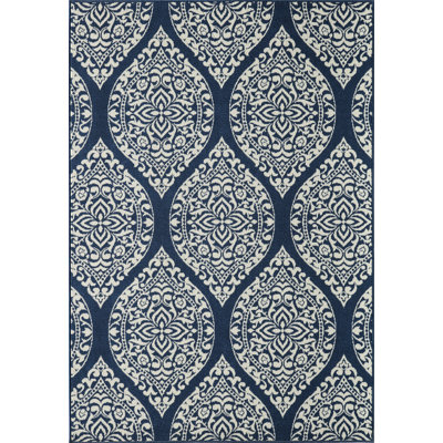 Tapis intérieur / extérieur bleu marine Craine