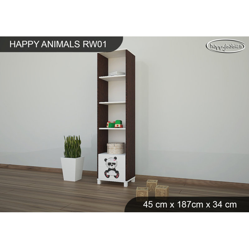 187cm H X 45cm W Cube Unit Kids Bookcase, Wenge Chestnut