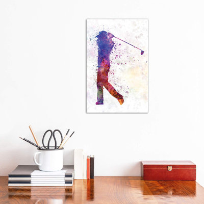 «Golfeur Swing Silhouette» par Paul Rommer - impression d'art graphique