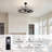 31'' Dimmable Crystal Ceiling Fan With Light Kit And Remote Control