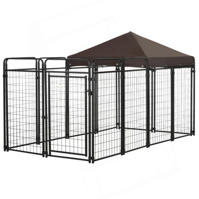 Niche pour chien d'extérieur pour grands et moyens chiens, 9,3 pi x 4,6 pi x 5,2 pi