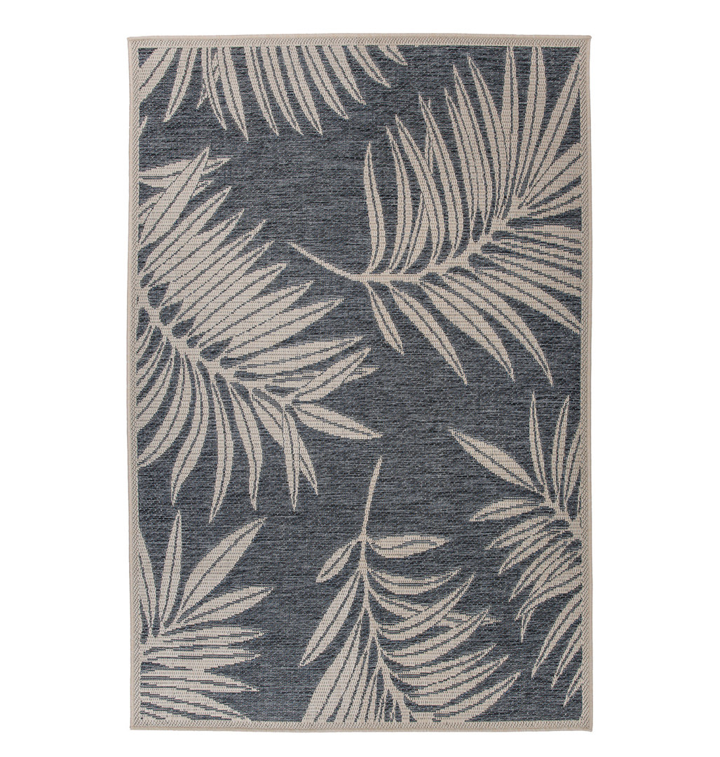 Dowd Floral Blue/Gray/Ivory, Indoor & Outdoor Area Rug Bay Isle Home™ Rug 