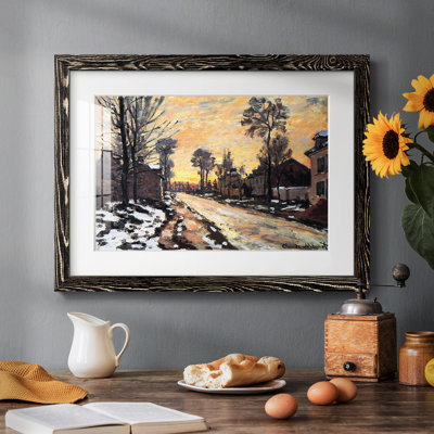 " Road At Louveciennes, Melting Snow, Sunset, 1870 "