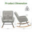 Chaise berçante de chambre de bébé, chaise berçante berçante rembourrée Teddy-971347950