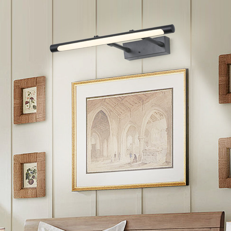 16.85''Rechargeable Picture Light with Remote - Dimmable 3CCT Adjustable Swing Arm, Wireless Battery Operated Wall Light for Artwork & Paintings