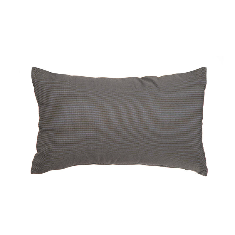 Soleil Outdoor Reversible Throw Pillow, Charcoal