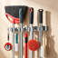 Heavy Duty Wall Mount Broom Holder With 4 Racks And 5 Hooks - Stainless Steel Garage And Kitchen Storage Organizer For Mops, Tools, And Supplies
