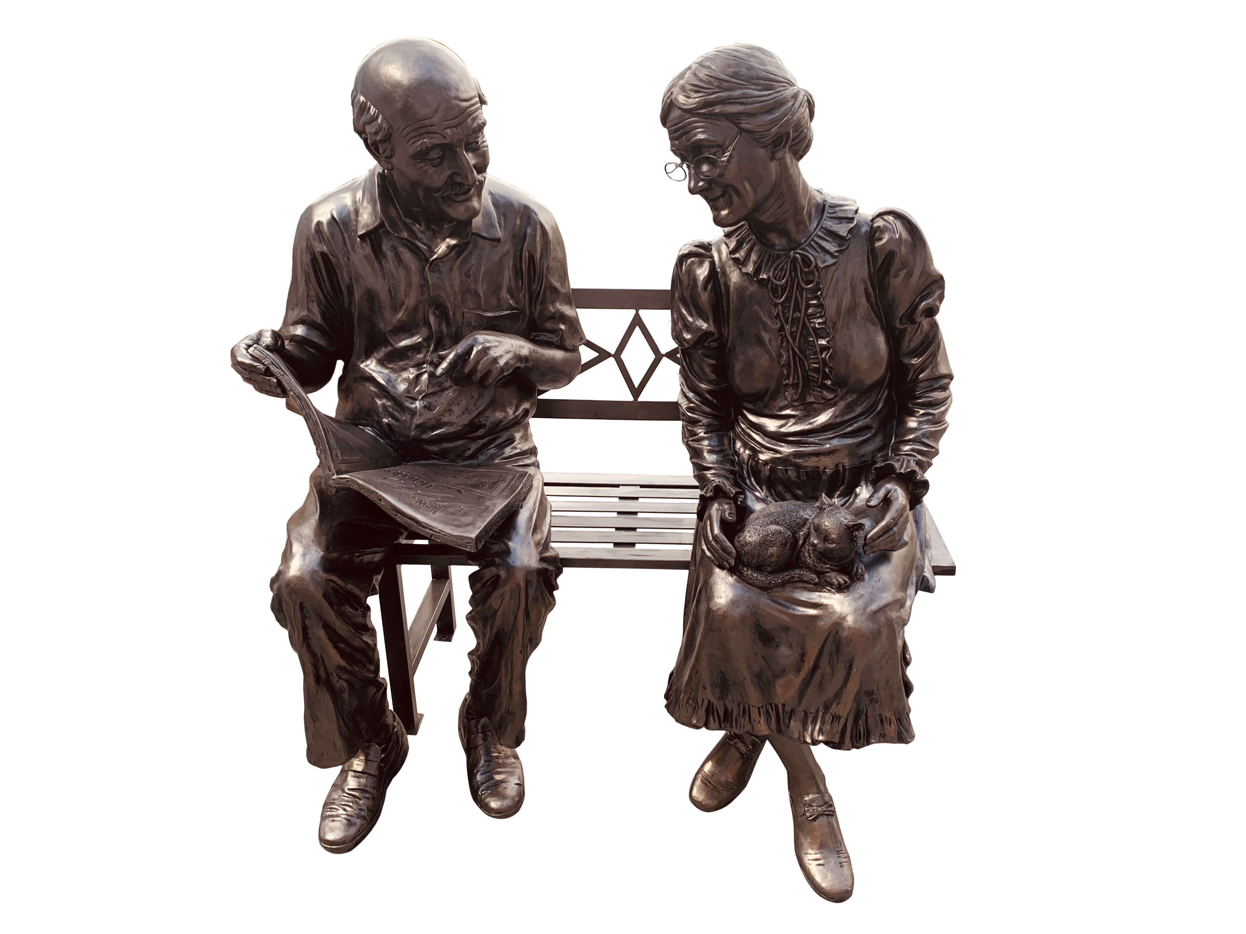 Novelty Garden Statues Grandfather Grandmother Old People Outdoor Xmas Gifts