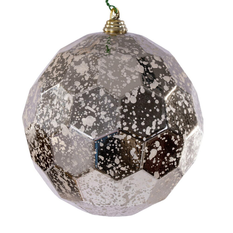 The Holiday Aisle 4.75" Honeycomb Mercury Ornament. It includes 4 pieces per bag., Champagne