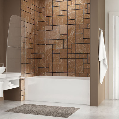 Porte de baignoire sans cadre l 34 po x H 58 po