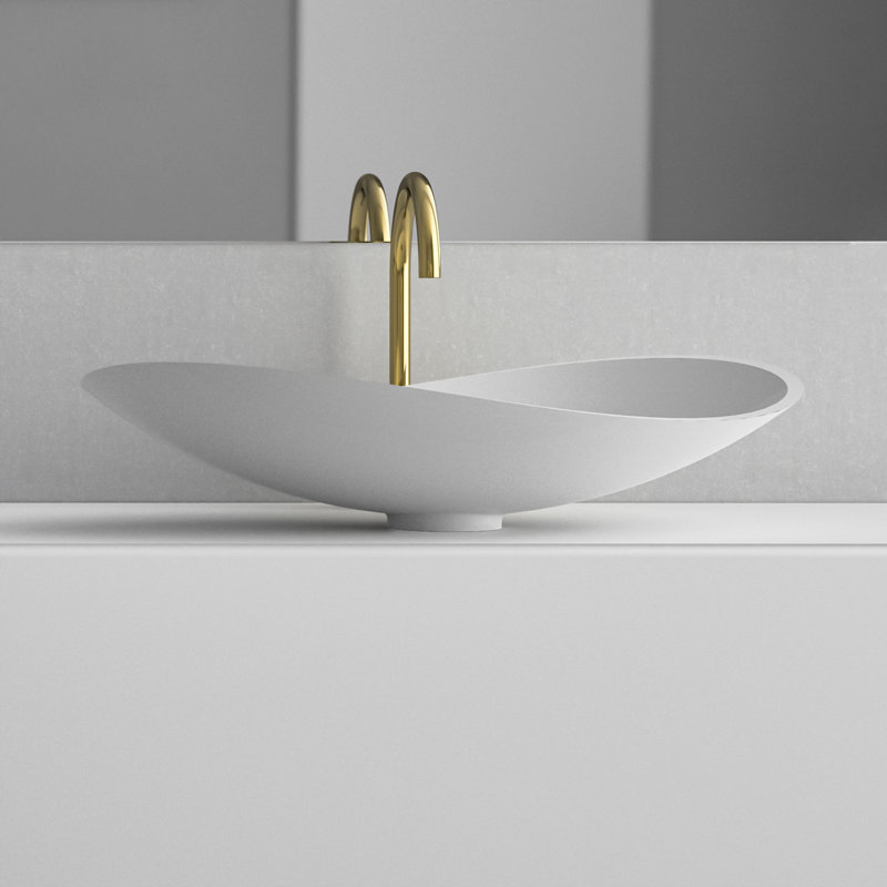 Milano 25.6'' L Bathroom Sink, White