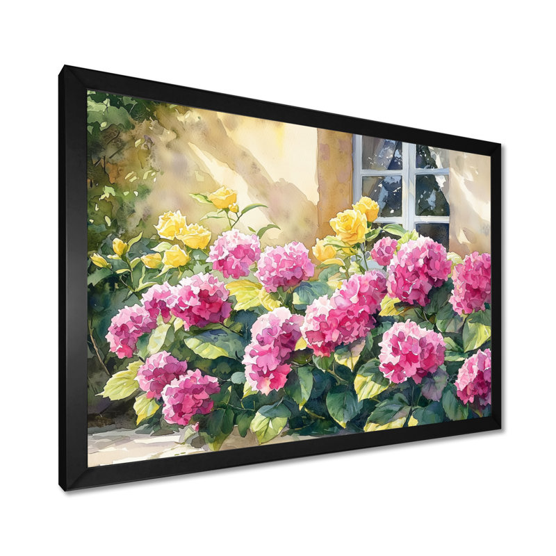 Isella - Floral Wall Art, Reproduction encadrée d'une seule photo, H 30 po x l 40 po, Noir, noir, noir, noir