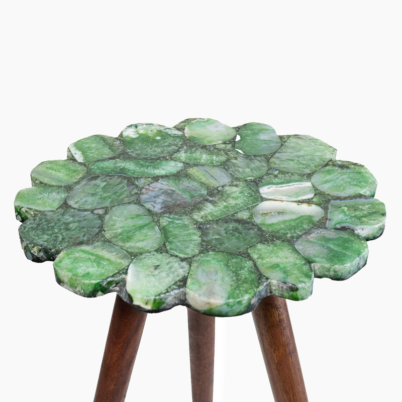 Beronica Agate End Table, Green