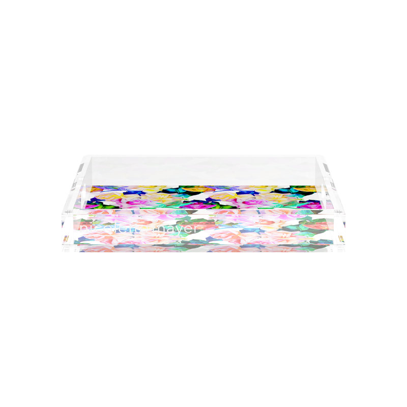 Passion Intenso Acrylic Square Decorative Tray, 12"W x 12"D x 2"H