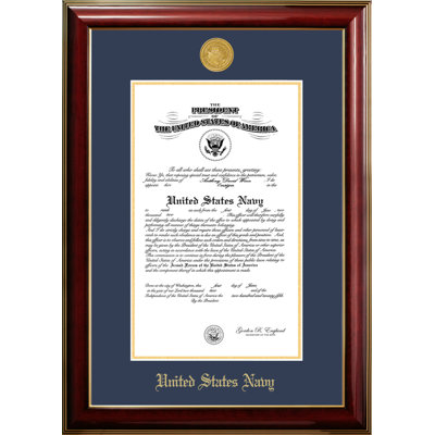 Navy Certificate Classic Picture Frame