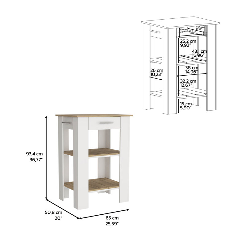 Bossier Wood Kitchen Island