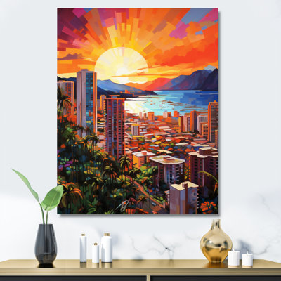 City Maui Popart I - impressions sur toile de paysages urbains