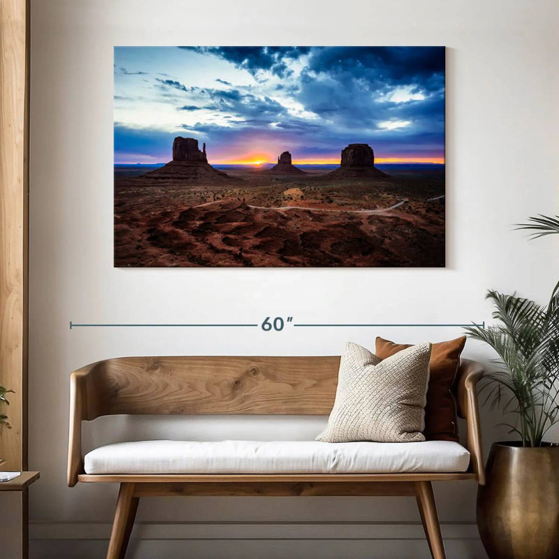 Alvord Monument Valley Desert Sunset, H 32 po x l 48 po