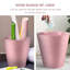 Darielle PK2 6L Plastic Waste Paper Bin 6L Round Open Waste Basket Trash Can Rubbish Bin (Pink)