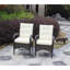 Chaises de salle à manger 2 pièces avec coussins Liberatore (coussin beige)