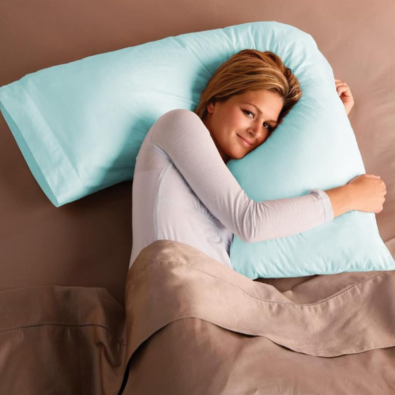 Aaravi Cotton Blend Standard Pillow Case, Duck Egg