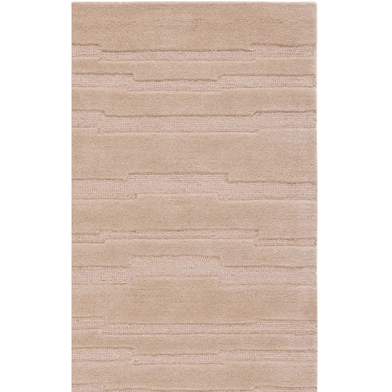 Elona Hand Tufted Cotton/Wool Area Rug in Taupe, Rectangle 8' x 10'